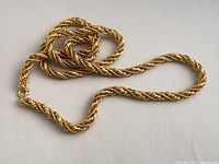 Full view of twisted rope chain necklace