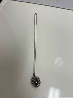 Full view of necklace showing chain and pendant