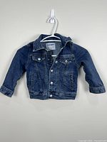 Front view of children’s denim jacket
