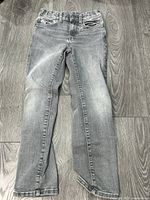Full view Old Navy grey wash slim jeans front