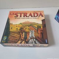 Front of La Strada board-game box