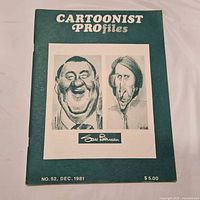 Front cover showing title, issue number, date and caricature art