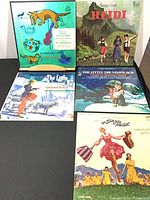 All five record jackets laid out for overview