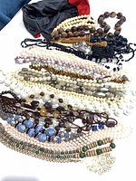 All necklaces laid out showing assortment and quantity