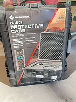 Front view of packaged Member's Mark 24" protective case