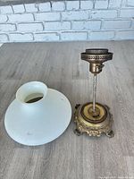 Full view of lamp base and detached shade