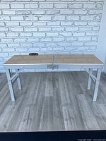 Full view unfolded table front angle