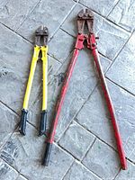 Two bolt cutters, yellow 24-in and red 36-in, full view