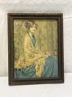 Full view of framed lithograph