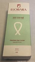 Front of Elobara Heatless Hair Curler box