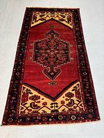 Full view of the rug showing overall pattern and colors