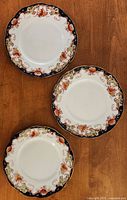 Three Repton pattern luncheon plates overview