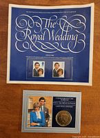 Front view of Royal Wedding stamp booklet and coin presentation pack
