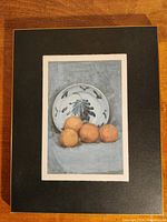 Front view of plaque showing Mondrian Still Life print