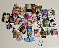 All 32 miniature replicas laid out for overview