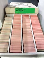 Three-row monster box filled with Donruss singles labelled 1987, 1989, 1990