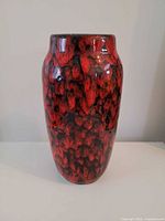 Full view of Scheurich red glaze vase