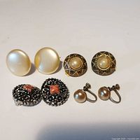 Front view of all four earring pairs