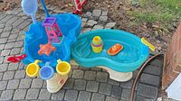 Full view of water table with attached accessories