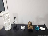 All six items aligned on tabletop