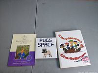 Overview of all three books laid out on table