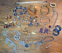 Full view of entire costume jewelry lot