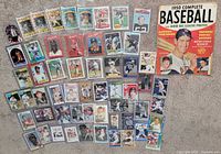 Overall lot with magazine and approximately 60+ cards displayed