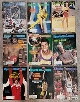 All nine magazines laid out 3x3 grid