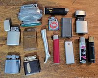 All fourteen lighters arranged for overview