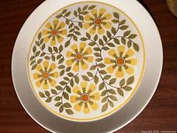 Mikasa platter with yellow floral pattern