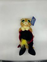 Full view of Puss in Boots plush standing upright