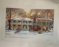 Full view of print showing image, white border with edition number left and signature right.