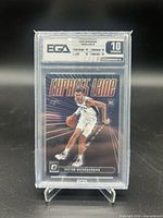 Front of graded Victor Wembanyama Express Lane rookie card in EGA slab