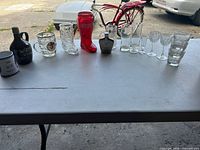 All items on table for full lot view