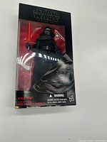 Front of boxed Kylo Ren Black Series figure
