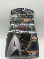 Front of sealed Scotty action figure in Star Trek Warp Collection packaging