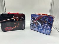 Both metal lunch boxes front view