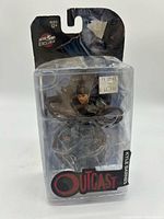 Front of sealed Outcast Kyle Barnes action figure showing blister pack and Skybound Exclusive logo