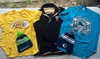 Overview of all apparel items laid out