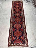 Full view of Ardebil wool runner rug