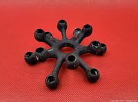 Top view showing overall starburst shape and wear