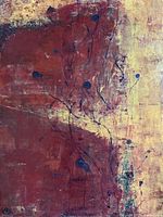 Full view of abstract Emma Glover painting showing overall composition and colors