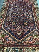 Full length view of rug showing entire design and borders