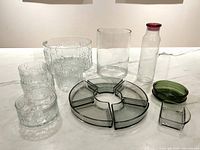 Group shot of all glass items