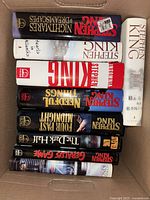 Box showing spines of Stephen King hardcover novels