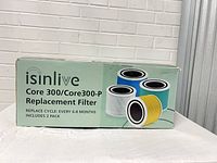 Retail box front displaying brand, model compatibility and images of filters