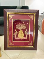 Framed gold leaf art full view