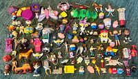 Wide view of entire assortment laid out on carpet