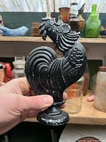 front view rooster statue