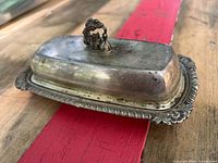 butter dish closed view showing lid and handle